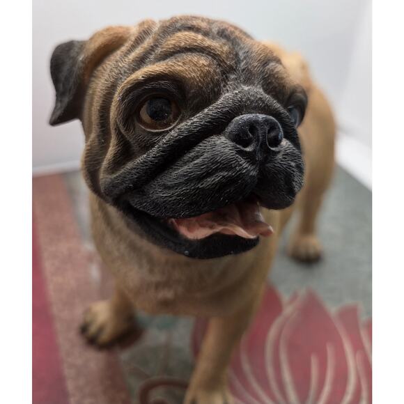 Vtg. 99' Veronese Design 7 Inch Pug Dog Resin Figurine Male - Picture 2 of 13